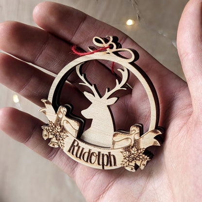 Reindeer Christmas ornaments - Set of 9