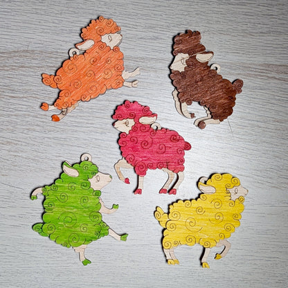 Easter Sheep Ornament - Set of 5