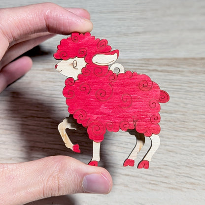 Easter Sheep Ornament - Set of 5