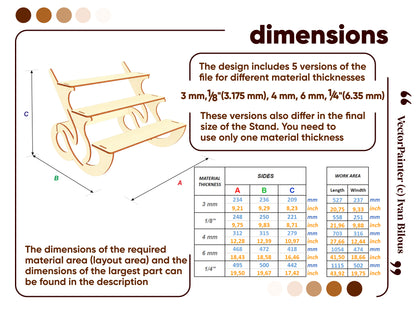Display Stand with 3 tiers