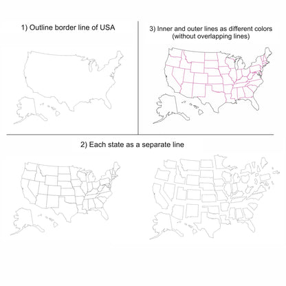 USA Puzzle Map