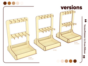 Detailed laser cut plan for Keychain Stand in SVG format - 3 version 