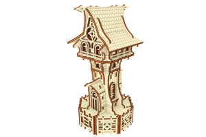 Laser cut design: Garden Magic Tower with optional stake for gardens