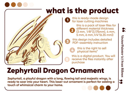 Zephyrtail - Dragon Ornament