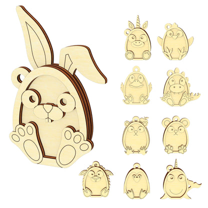 Layered Animal Ornaments