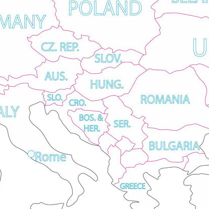 Bathymetric world map