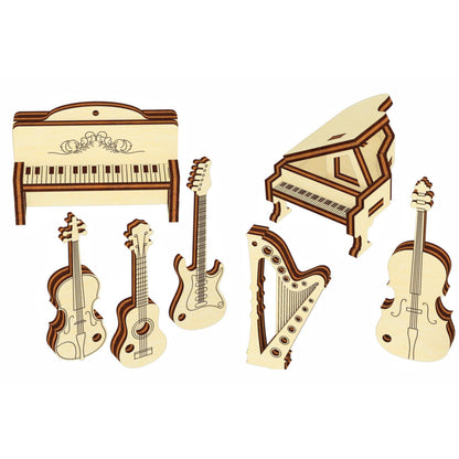 Musical instruments keychains
