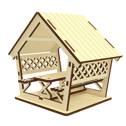 Alcove with Christmas trees