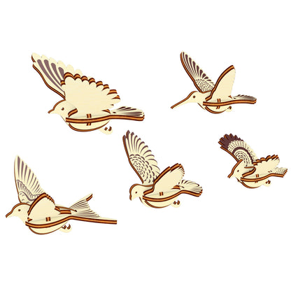Bird Ornaments - Dove, Robin, Swallow, Blue Jay, and Hummingbird