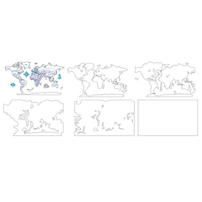 Bathymetric world map
