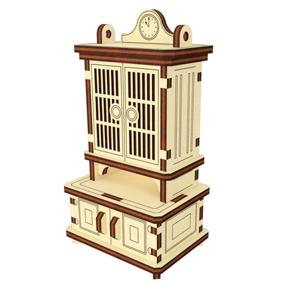 Cupboard Doll furniture with holes for fastening