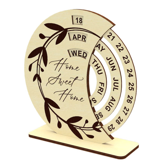 Eternal Round Calendar - Laser Cut File SVG & DXF