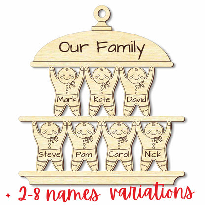 Gingerbread Man Christmas Family ornament