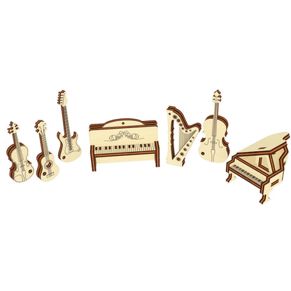 Musical instruments keychains