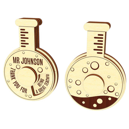 Test tube - gift card for teacher