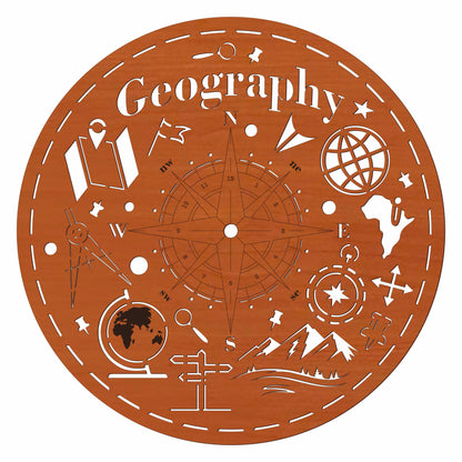 Clock face "Geography"