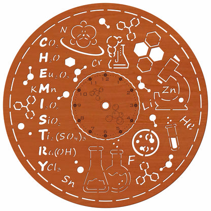 Clock face "Chemistry"