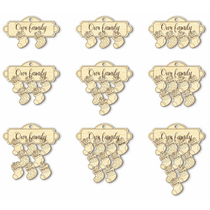 Family Ornament - Custom Christmas Socks