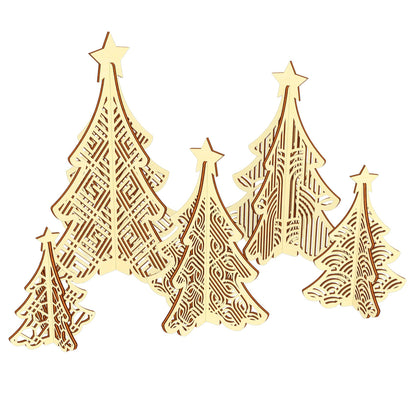 Patterned Christmas trees