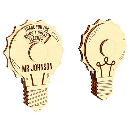 Lamp - gift card for teacher