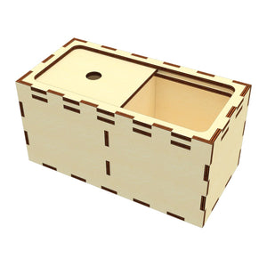 Box with a slide lid