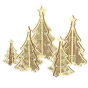 Patterned Christmas trees