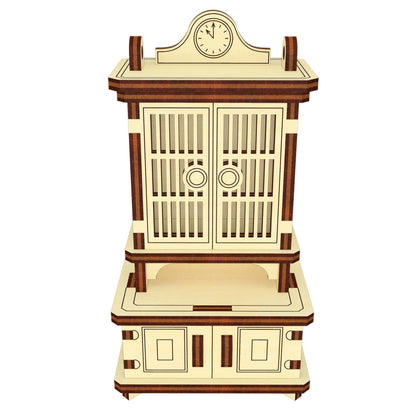 Cupboard Doll furniture with holes for fastening