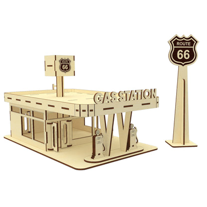 Retro gas station