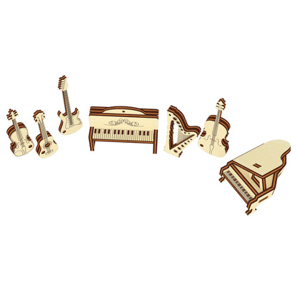 Musical instruments keychains