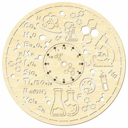 Clock face "Chemistry"