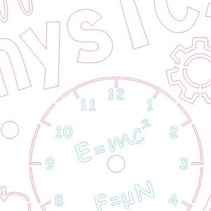 Clock face "Physics"