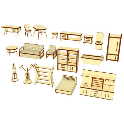 Dollhouse furniture set