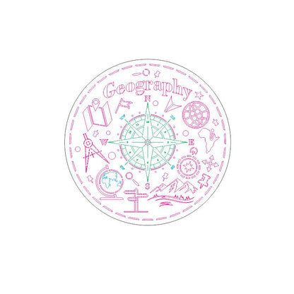 Clock face "Geography"