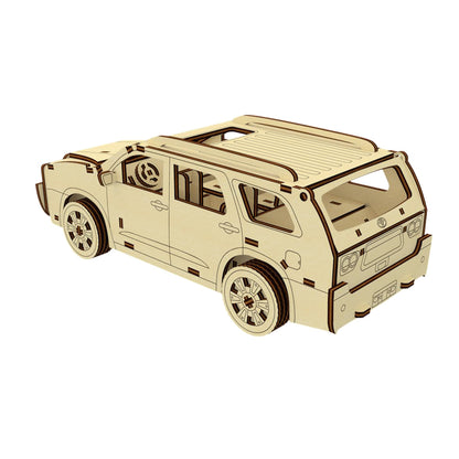 Laser Cut Car with Moving Wheels