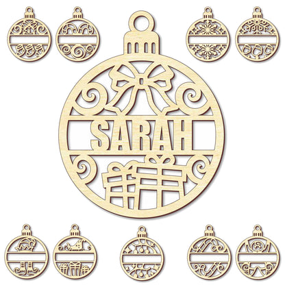 Name Christmas ornaments