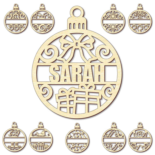 Name Christmas ornaments