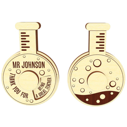 Test tube - gift card for teacher