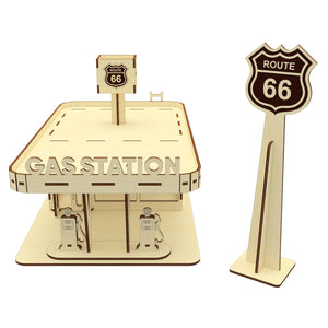 Retro gas station