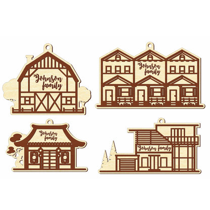 Family House Custom Ornaments