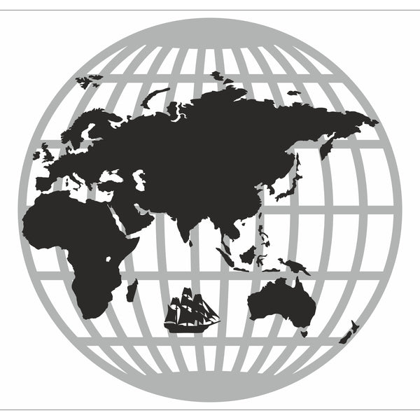Round World Map - Laser Cut File SVG & DXF – Vector Painter