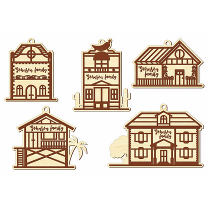 Family House Custom Ornaments