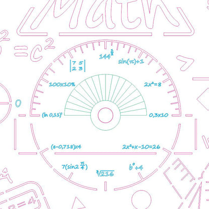 Clock face "Math"