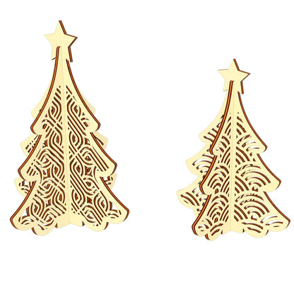 Patterned Christmas trees