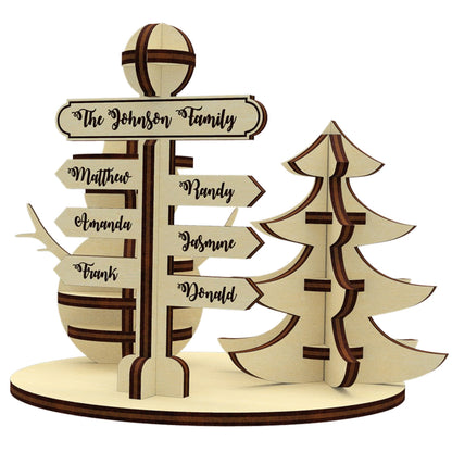 North pole Family Sign