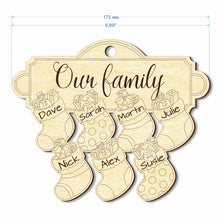 Load image into Gallery viewer, Family Ornament - Custom Christmas Socks

