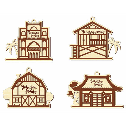 Family House Custom Ornaments