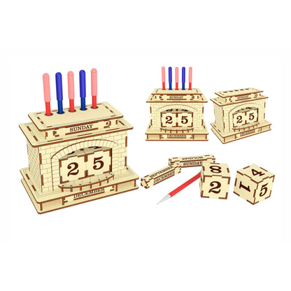 Perpetual calendar & Pen holder Fireplace