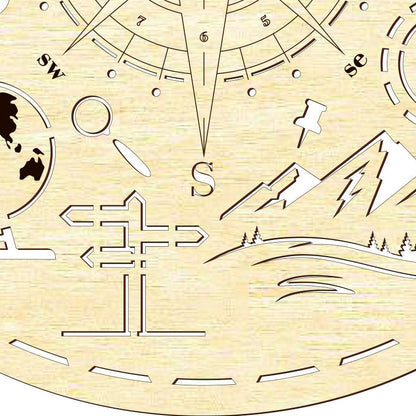 Clock face "Geography"