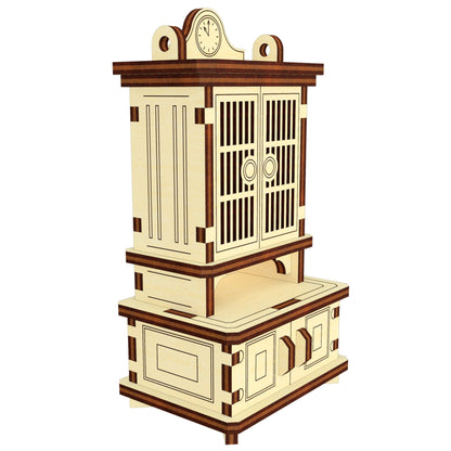 Cupboard Doll furniture with holes for fastening