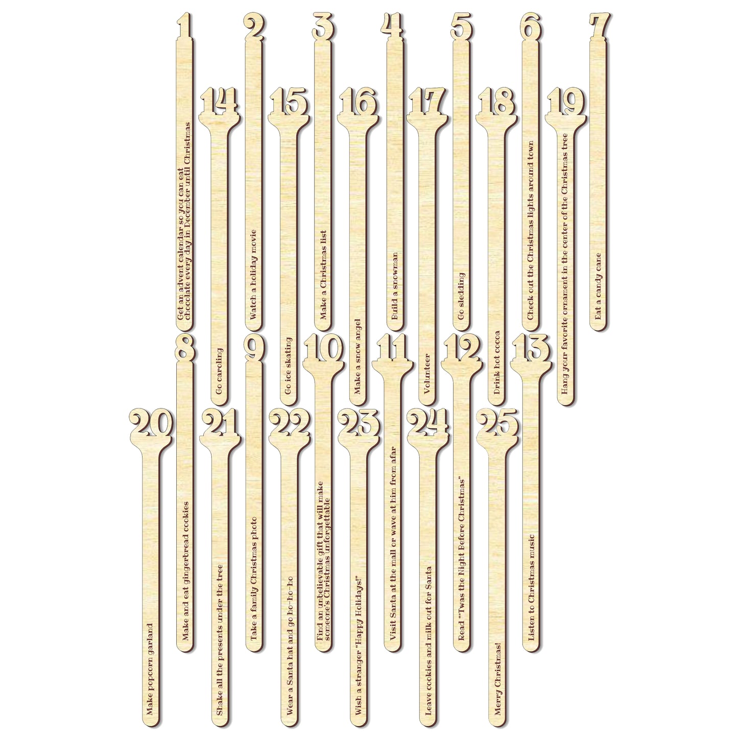 Advent Calendar sticks